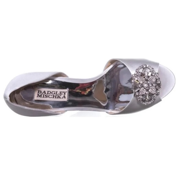 LIKE NEW in box Badgley Mischka Dana Peep Toe Pumps Sz 10 - Picture 2 of 13